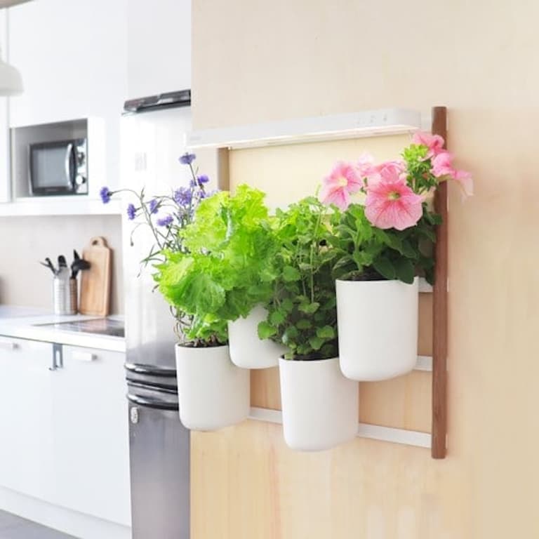potager intérieur métal bois - blog déco - clematc