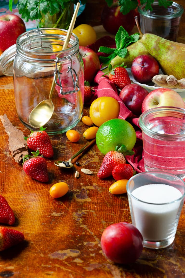 fruit sirop fraise citron vert kumquat cannelle prune