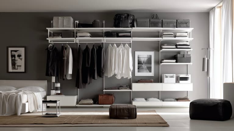 portant à vêtements modulable design - blog déco