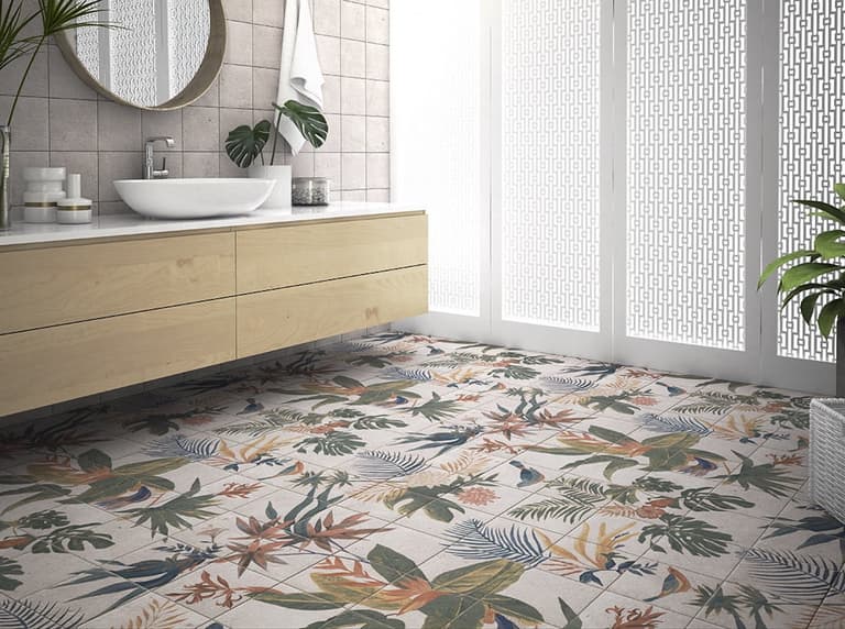 salle de bains apaisante ambiance urban jungle nature zen
