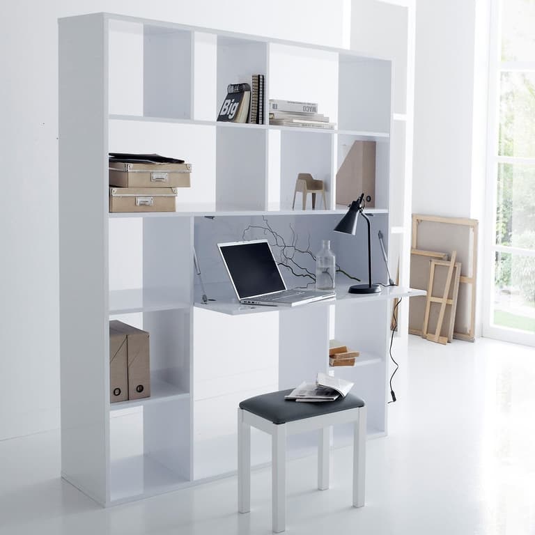 chambre amis bureau bibliothèque secrétaire blanc - blog déco