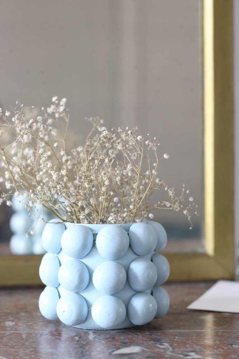 vase bulle verre bois - blog création déco - clem atc