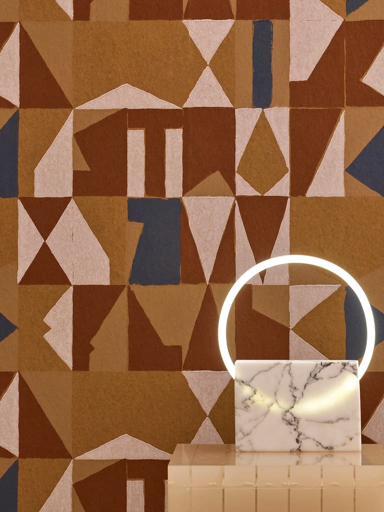 Francois Mascarello décor mural bronze déco motif abstrait