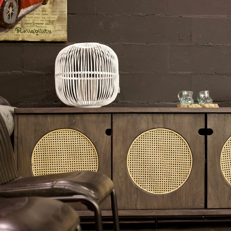 buffet noir bois brulé disque cannage - blog déco - clemaroundthecorner