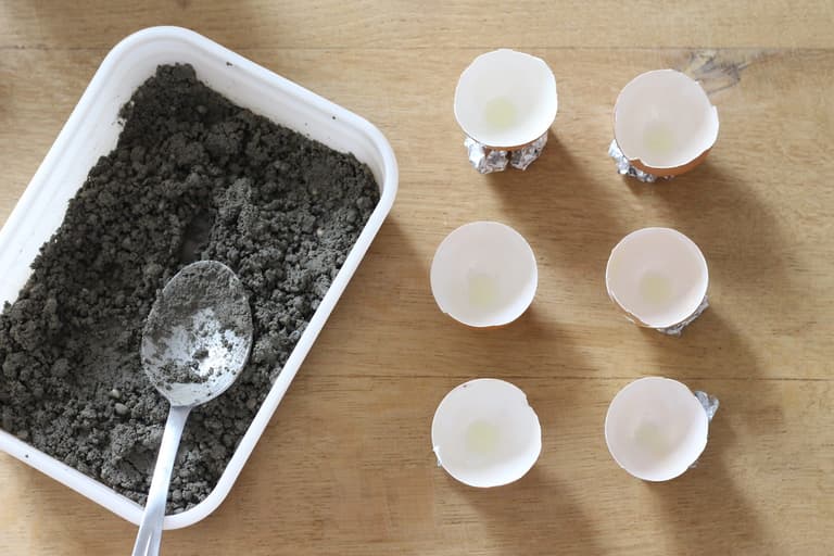 champignons en béton faire naturelle moule oeuf