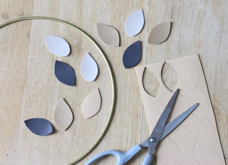 gabarit feuille découpe tissu cricut maker
