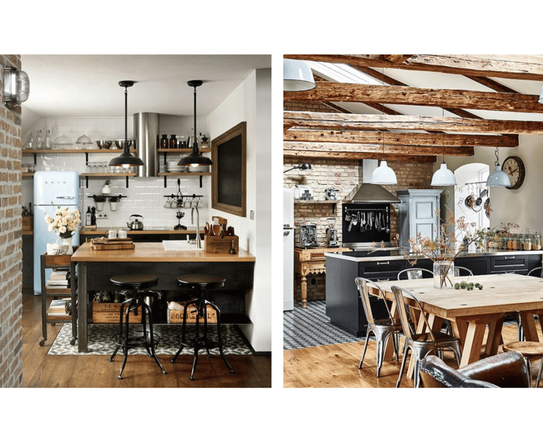 Tendance déco campagne industriel mélange matière