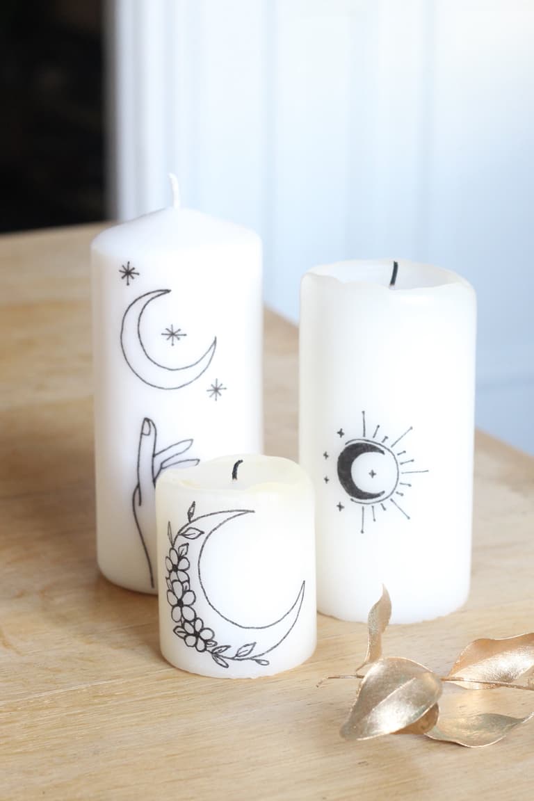 comment écrire sur bougie technique facile diy mariage