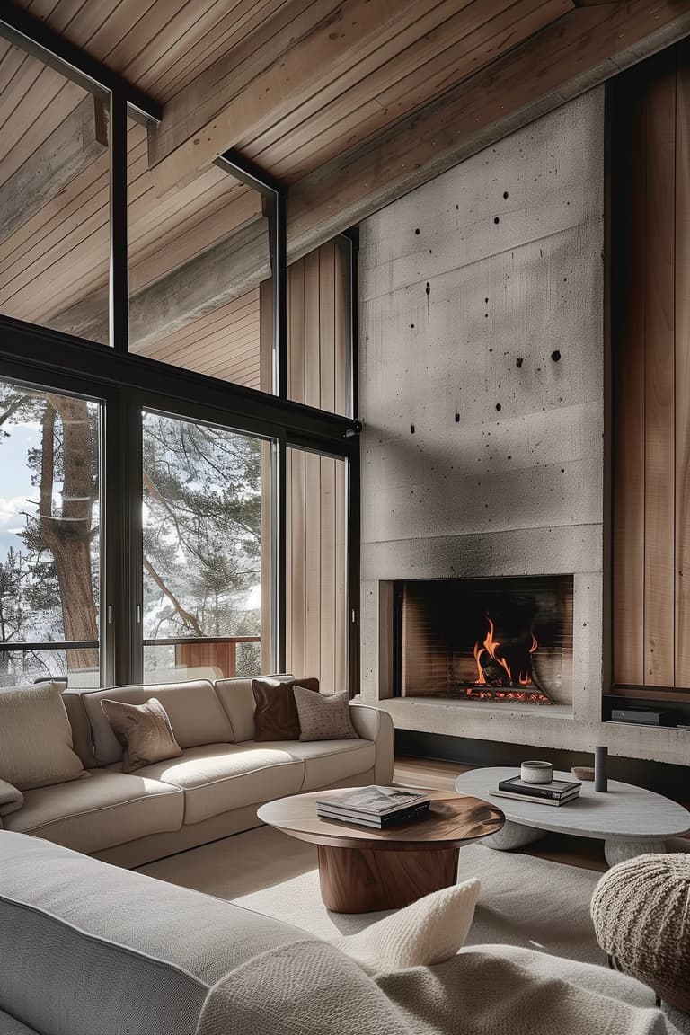 chalet moderne bois béton montagne chic