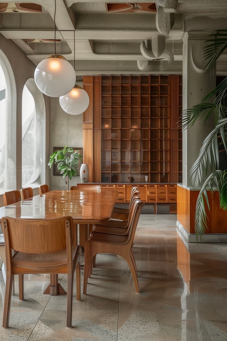 salle à manger décoration années 50