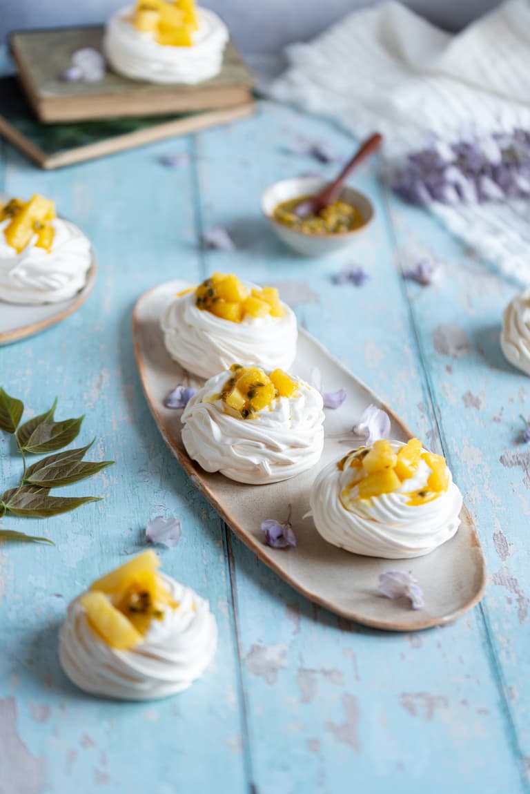 Cœur moelleux d’une meringue avec chantilly au mascarpone