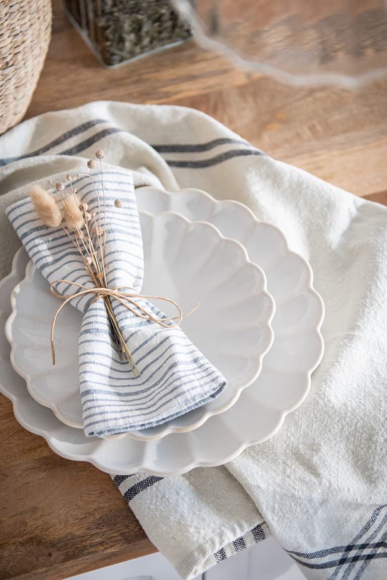 assiette vintage rétro forme coquillage fleur déco océan