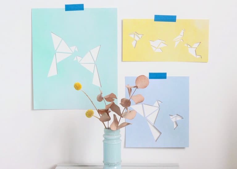 tuto affiches origami à faire soi-même - blog déco - clem atc