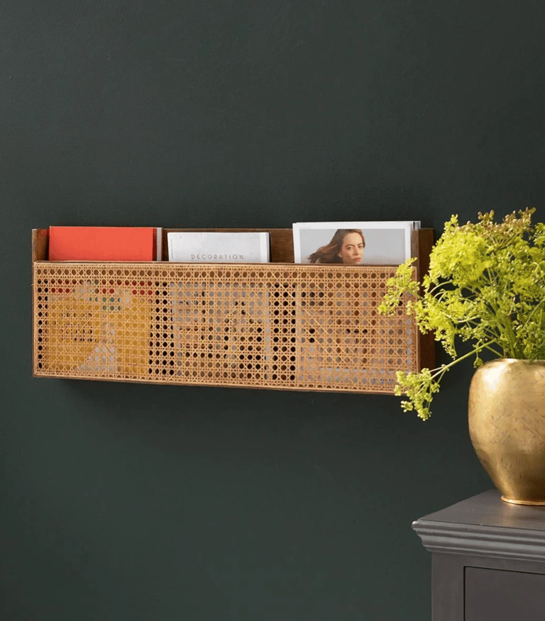 inspiration vintage retro porte magazine deco murale mur noir