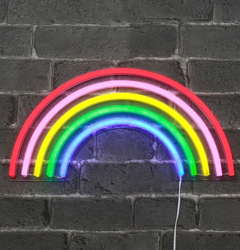 lampe murale arc-en-ciel multicolore
