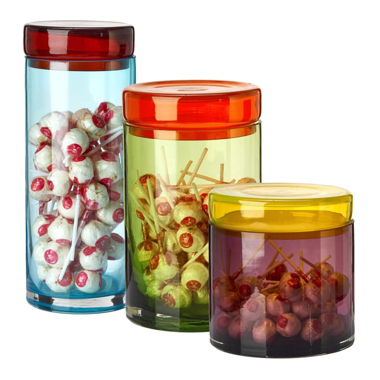 pot bonbonnière original verre coloré décoratif