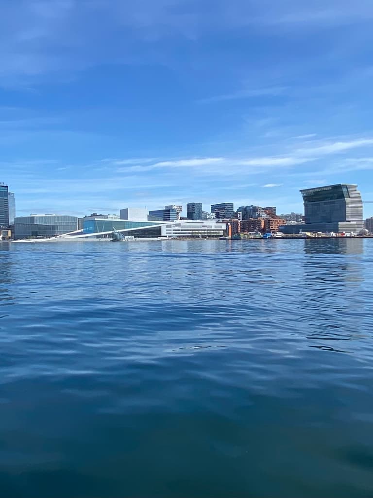 balade en bateau à Oslo avec vue sur l’opéra et le musée Munch
