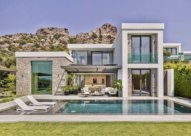 villa Draman maison pierre moderne luxe Turquie