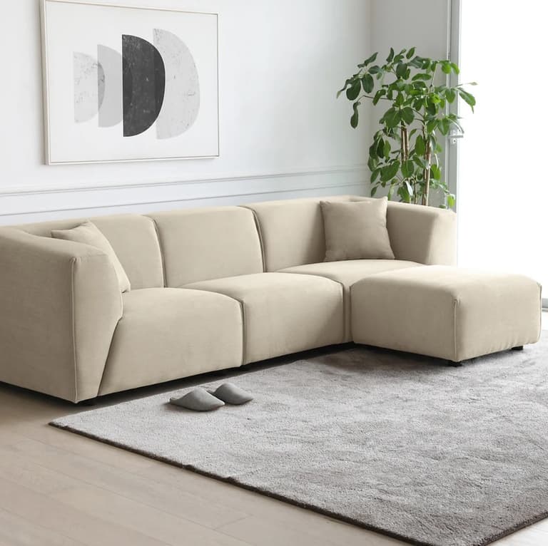 canape modulable blanc poufs deco
