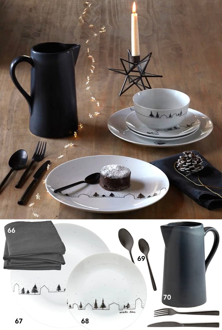 Noël rustique chalet déco noir blanc