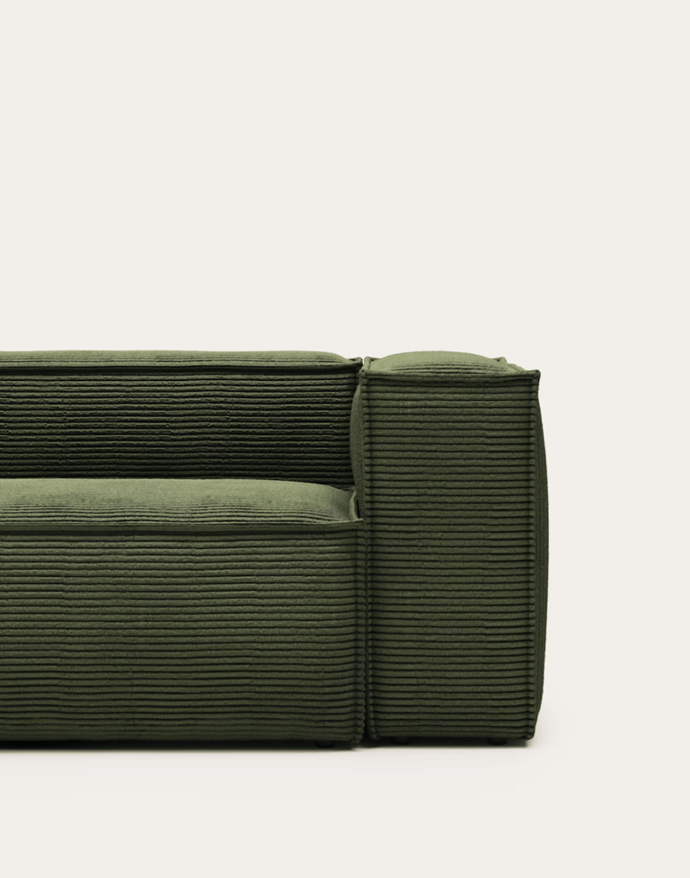 salon tendance canape reversible velours cotele vert