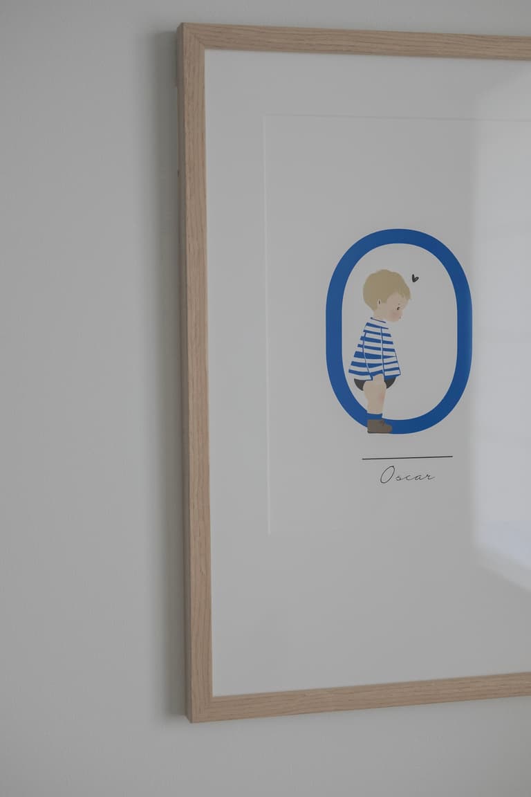 affiche cadeau naissance personnalisé lettre prénom