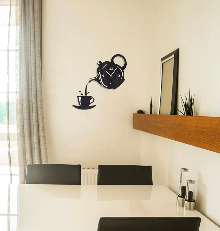 décoration horloge noire deco murale unique