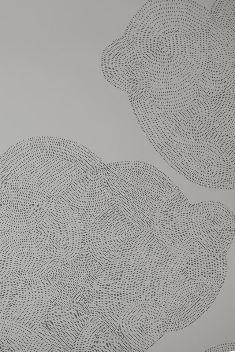 papier peint nuage poétique points noir blanc