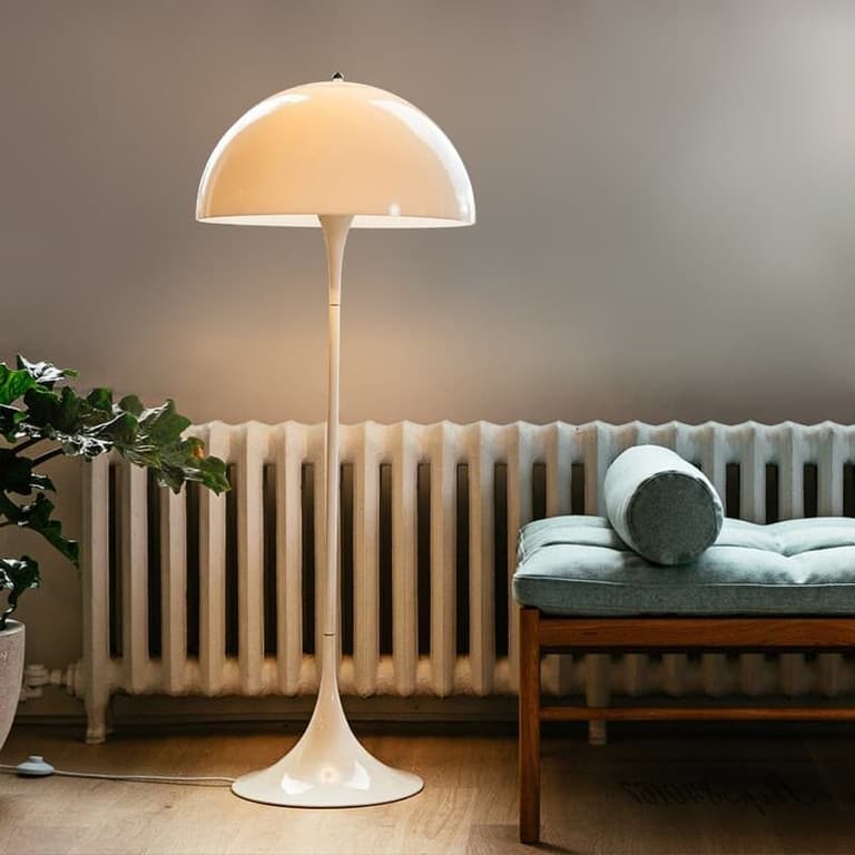 lampadaire vintage retro blanc design deco interieure