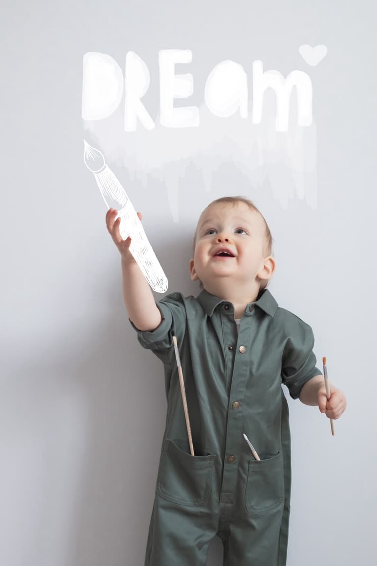 photo trompe l'oeil enfant 1 an 18 mois souvenirs