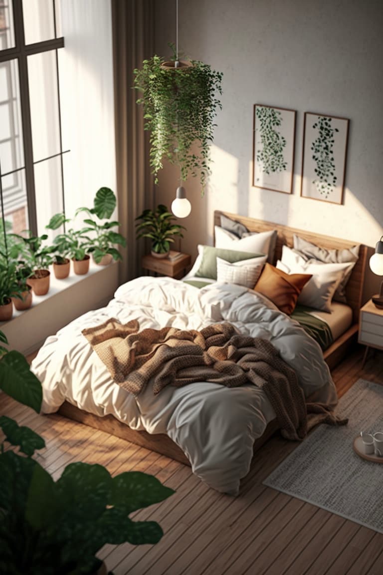 différents types de sol intérieur chambre accumulation plantes vertes
