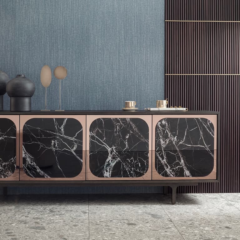 meuble néo 70s seventies design moderne noir buffet
