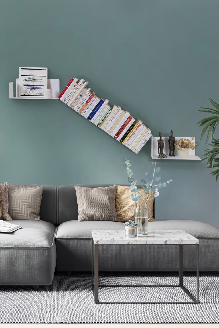étagère livres pliante graphique déco murale