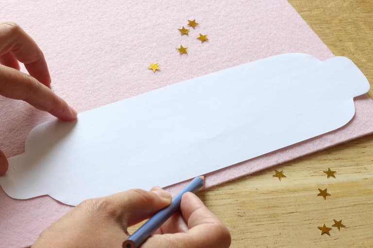 que faire avec chute feuille feutrine rose