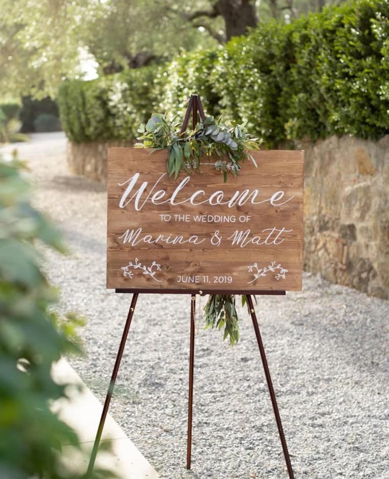 panneau pancarte bois treteau deco mariage champetre nature