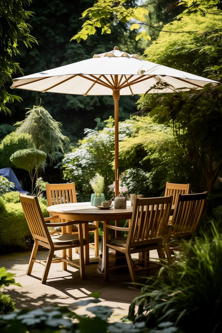 créer espace repas jardin romantique chic bois