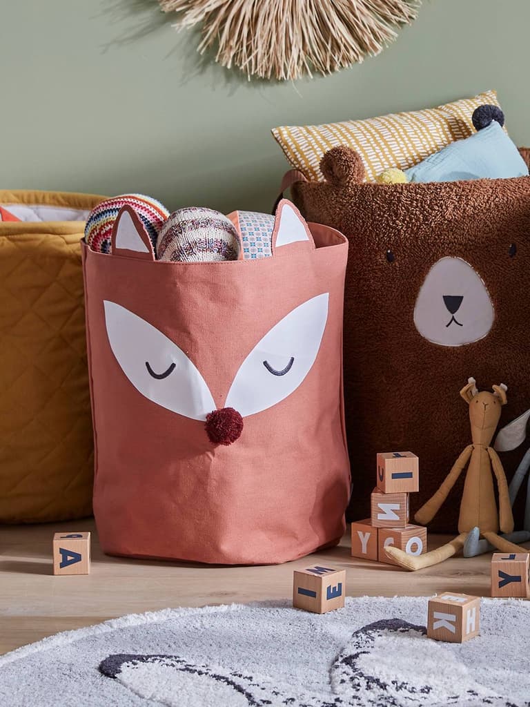 panier tissu rangement jouet jeu renard