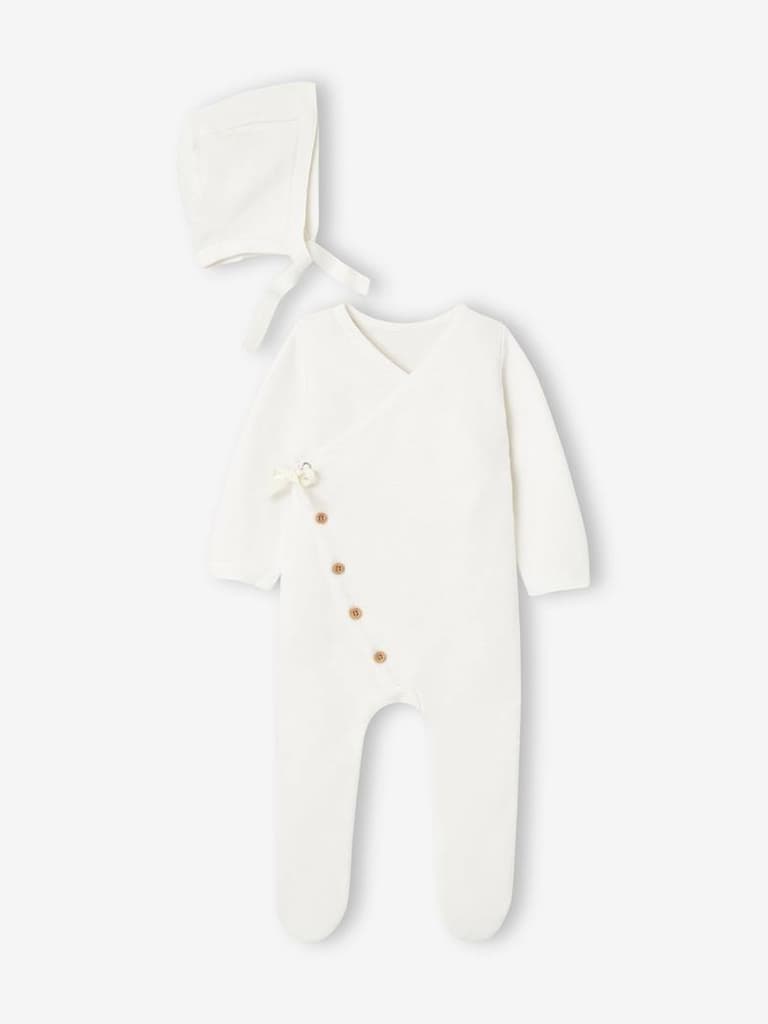 Ensemble tricot avec bonnet pour nouveau-né