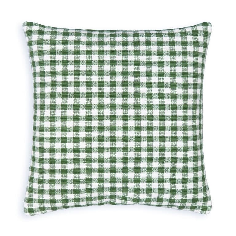 linge de lit vichy coussin taie vert