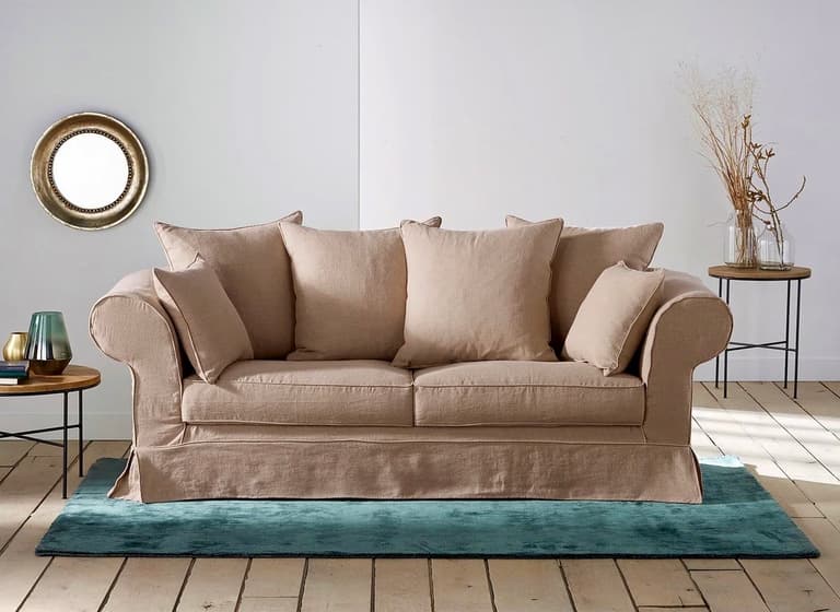 revêtement idéal pour votre canapé coton anti taches beige