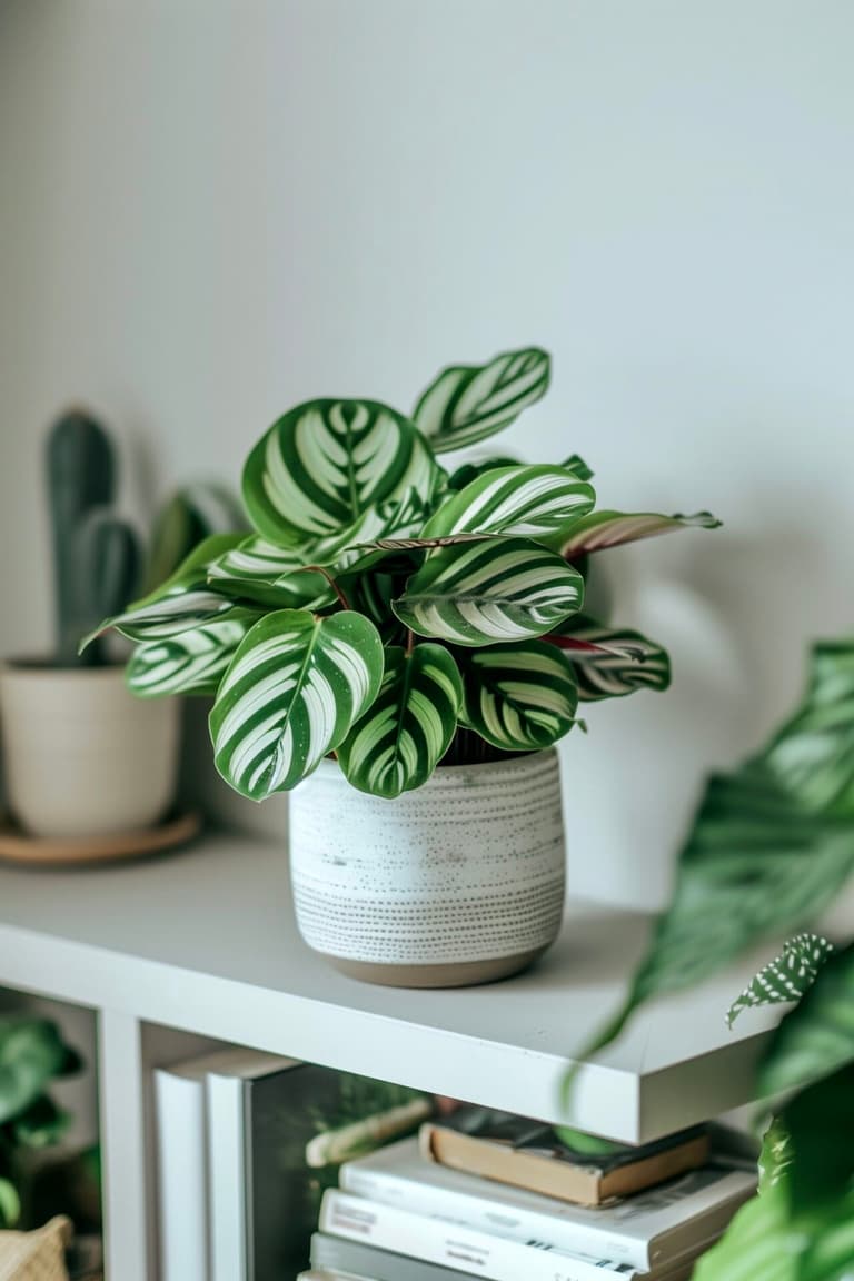 Calathea orbifolia plante durable feuilles rondes