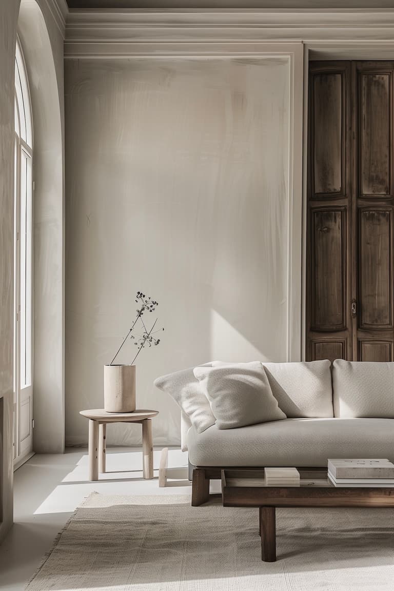 achat canapé convertible bois danois salon minimaliste