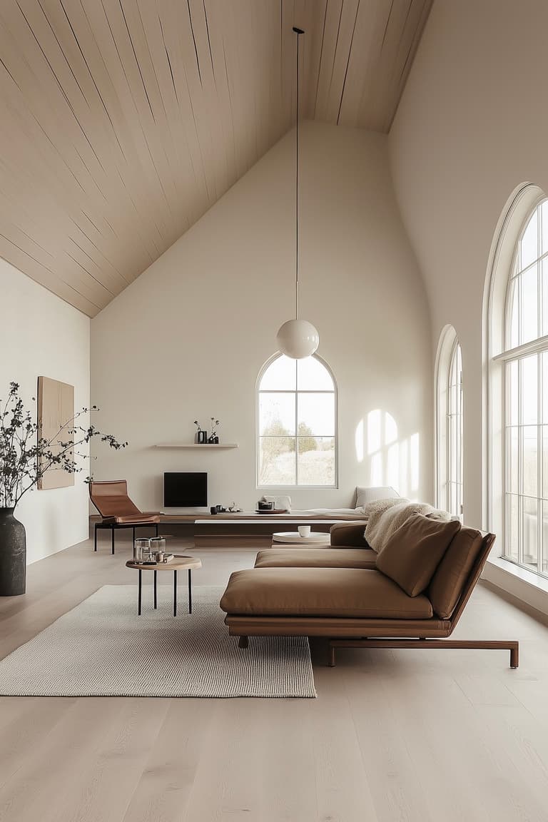 idée déco salon cathédrale style scandinave