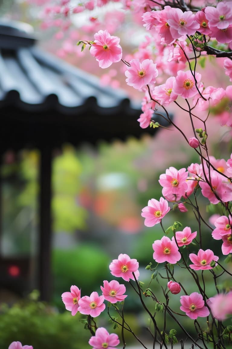 idée décoration jardin automne hiver japonais