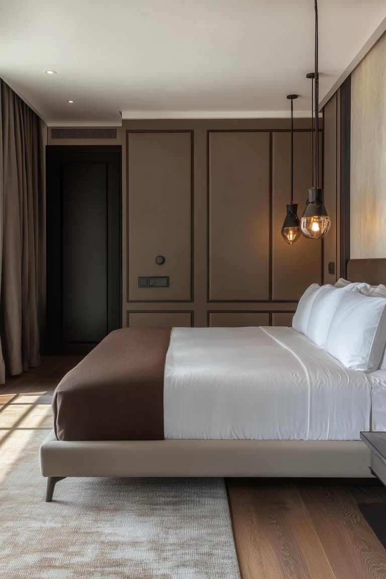 chambre lumineuse style parisien tons beiges
