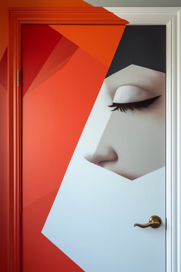 continuité peinture mur porte meuble fait-main