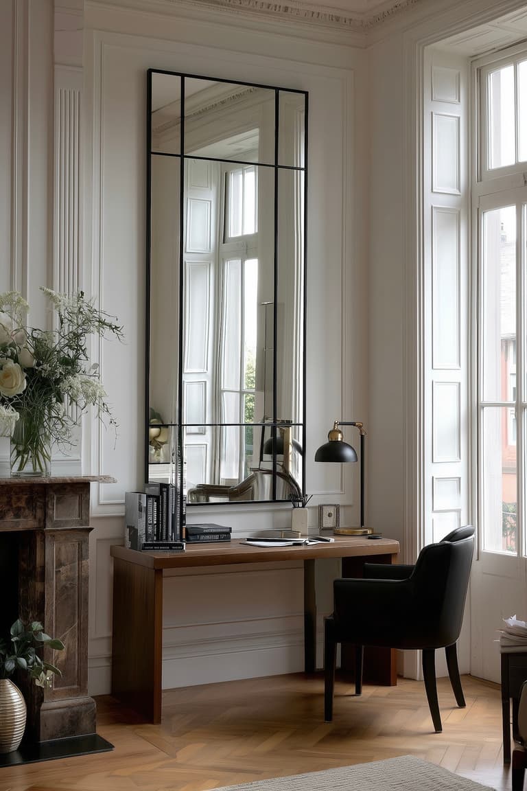 agrandir coin bureau miroir verrière loft