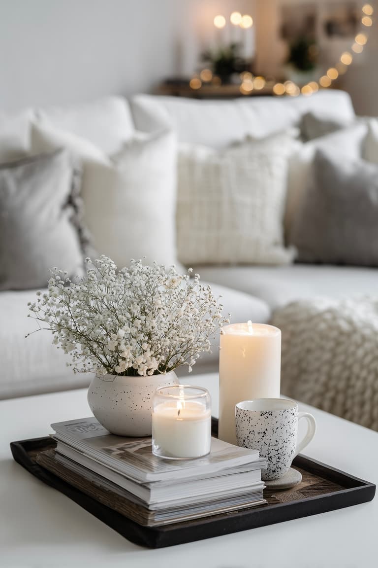 apporter touche cosy salon blanc