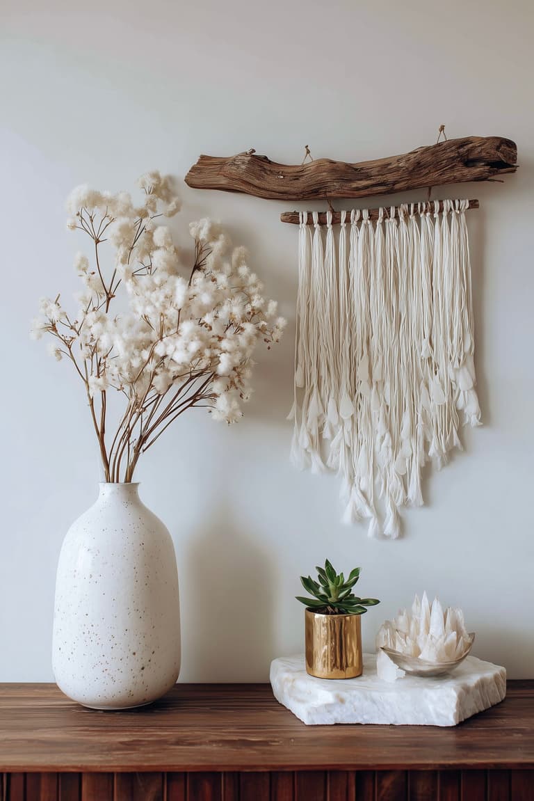 coin cosy boho matière naturelle chambre