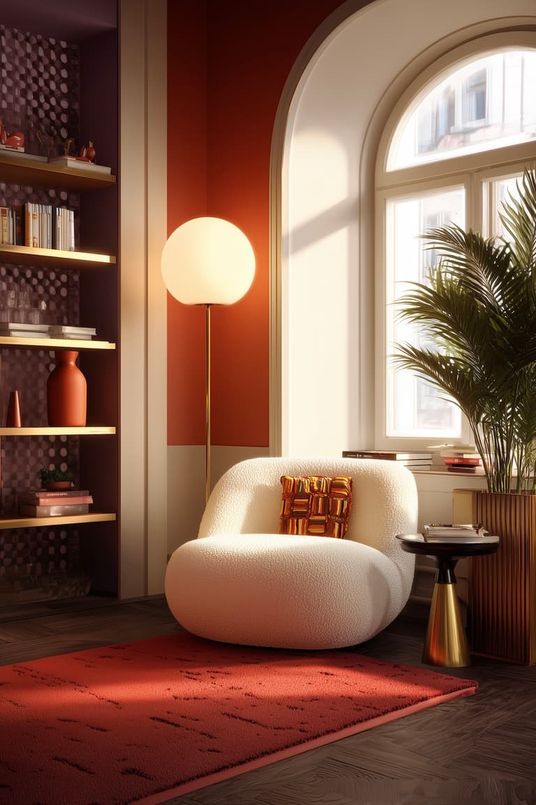 salon déco pop orange jaune mode